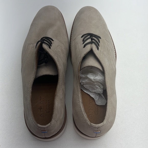 NEW Ariat Bartlett Nubuck Leather Lace Up Derby Loafer Rubber Vibram Sole 10 D - Picture 5 of 10